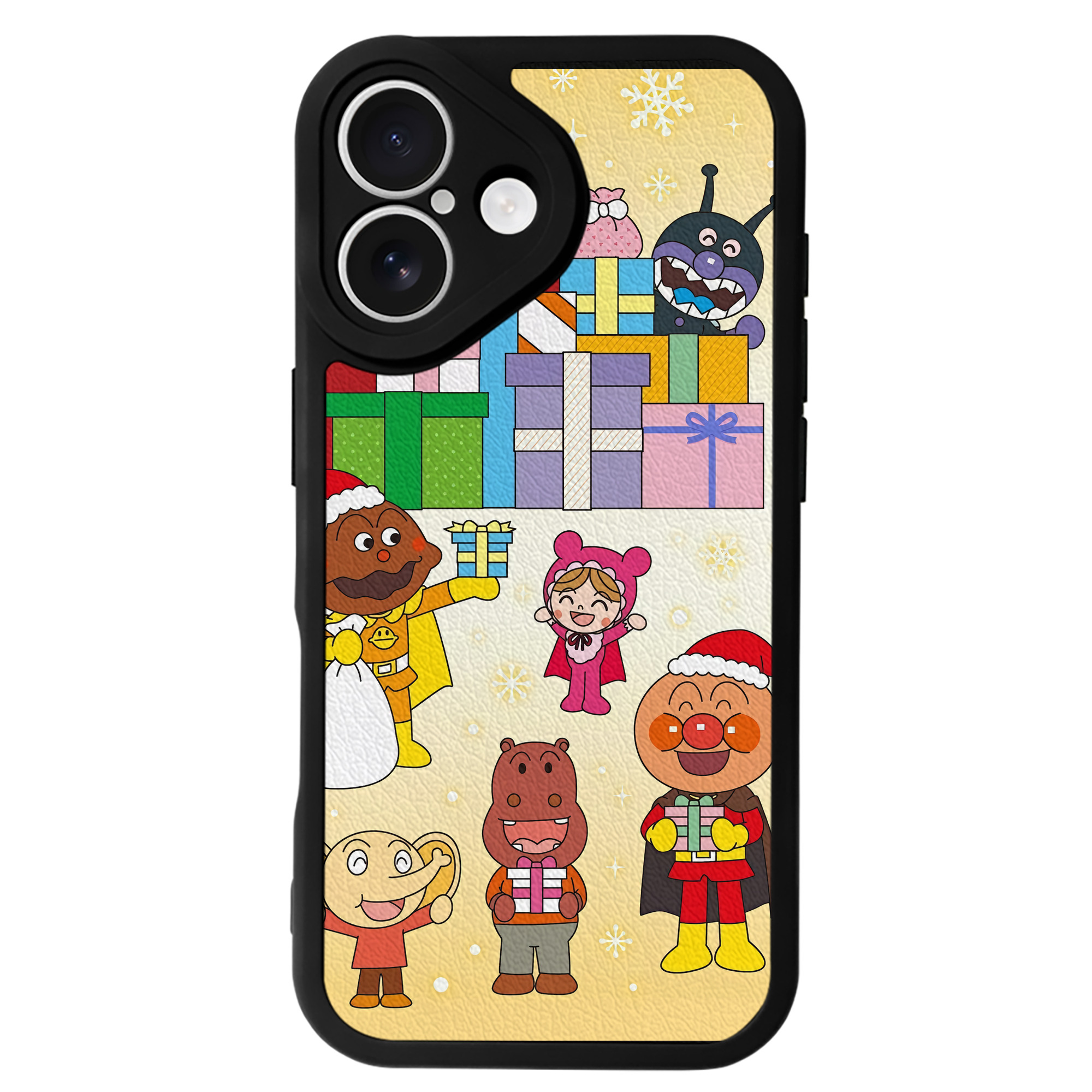 （画像用） アンパンマン Anpanman 【iPhone 16シリーズ対応】シリコンスマホケース（レザー調） 材質：シリコン